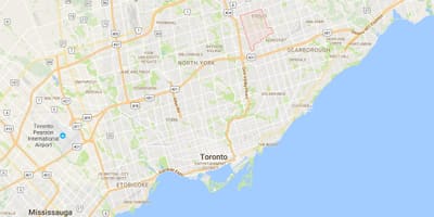 Žemėlapis L'Amoreaux rajono Toronto