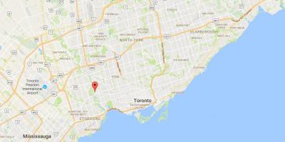 Žemėlapis Lambton rajono Toronto