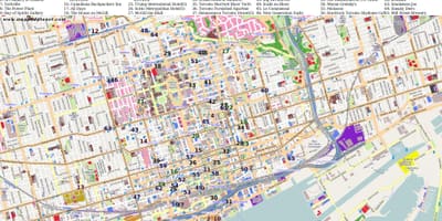 Žemėlapis vertos Toronto