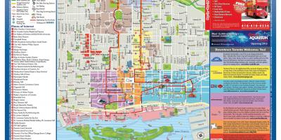 Žemėlapis apie lankytinas vietas Toronto