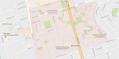 Žemėlapis Lawrence Aukščio kaimynystės Toronto