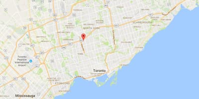 Žemėlapis Lawrence Dvaro rajono Toronto