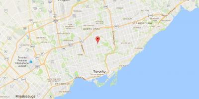 Žemėlapis Lawrence Park rajone Toronto