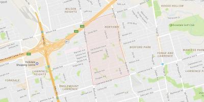 Žemėlapis Ledbury Parko kaimynystės Toronto