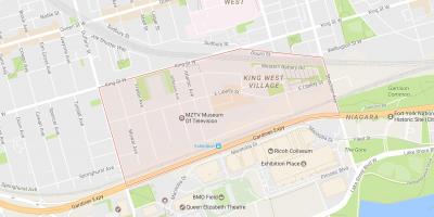 Žemėlapis Liberty Village kaimynystės Toronto