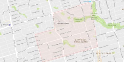Žemėlapis Lytton Parko kaimynystės Toronto
