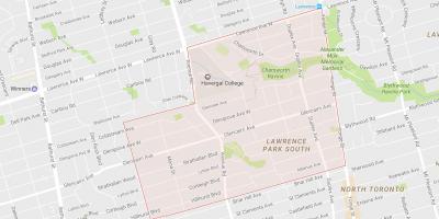 Žemėlapis Lytton Parko kaimynystės Toronto