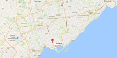 Žemėlapis Mažoji Italija rajone Toronto