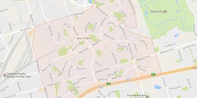 Žemėlapis Malvern kaimynystės Toronto