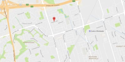 Žemėlapis Maryvalen eighbourhood Toronto