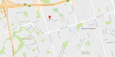 Žemėlapis Maryvalen eighbourhood Toronto