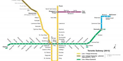 Žemėlapis metro Toronto