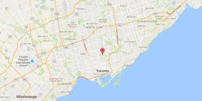 Žemėlapis Moore Park rajone Toronto
