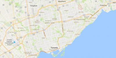 Žemėlapis Morningside Heights rajono Toronto