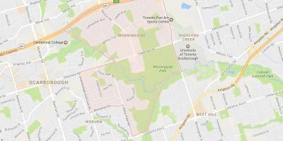 Žemėlapis Morningside kaimynystės Toronto