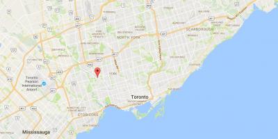 Žemėlapis Mount Dennis rajono Toronto