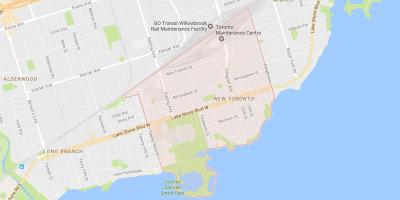 Žemėlapis Naujų Toronto kaimynystės Toronto