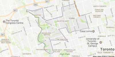 Žemėlapis York, Torontas, Kanada