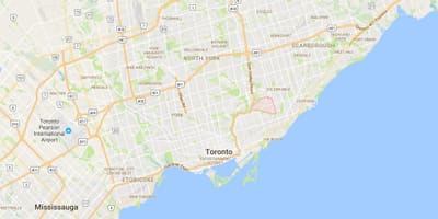 Žemėlapis O ' connor–Parkview rajono Toronto