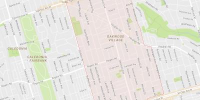 Žemėlapis Oakwood–Vaughan kaimynystės Toronto