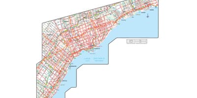 Žemėlapis oficialių Kelių Ontario