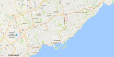 Žemėlapis Parkwoods rajono Toronto