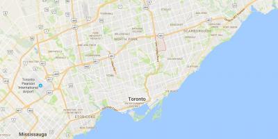 Žemėlapis Parkwoods rajono Toronto