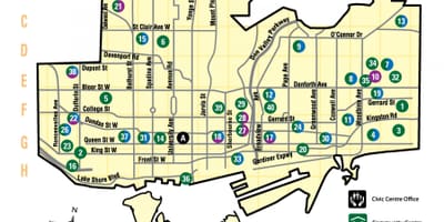 Žemėlapis patalpos, poilsio Toronto