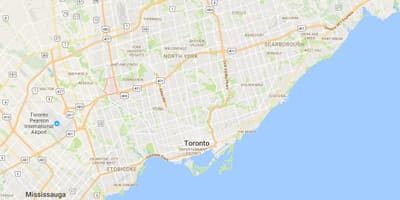 Žemėlapis Pelmo Parkas – Humberlea rajono Toronto
