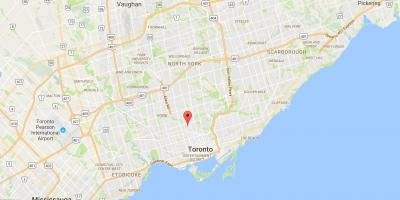 Žemėlapis South Hill rajone Toronto