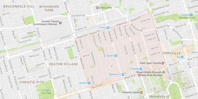 Žemėlapis Priedas kaimynystės Toronto