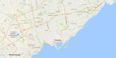 Žemėlapis Princesė Sodai rajono Toronto