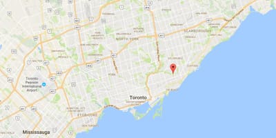 Žemėlapis Pusmėnulio Miesto apylinkės Toronto