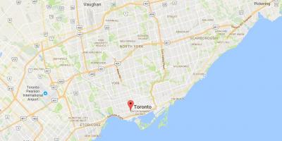 Žemėlapis Queen Street West rajone Toronto