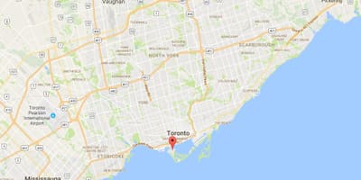 Žemėlapis rajono Toronto Salos rajono Toronto