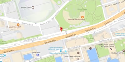 Žemėlapis Rees gatvės Toronto