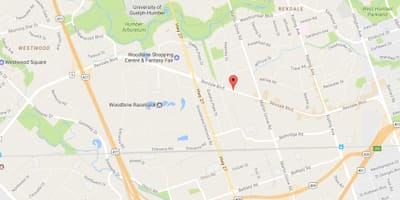 Žemėlapis Rexdale boulevard Toronto