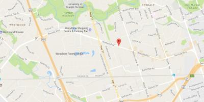 Žemėlapis Rexdale boulevard Toronto