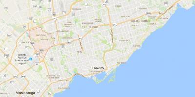 Žemėlapis Rexdale rajono Toronto