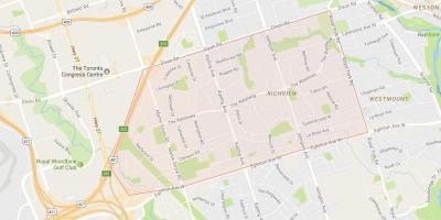 Žemėlapis Richview kaimynystės Toronto