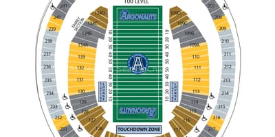 Žemėlapis Rogers centre futbolo