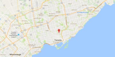 Žemėlapis Rosedale rajono Toronto