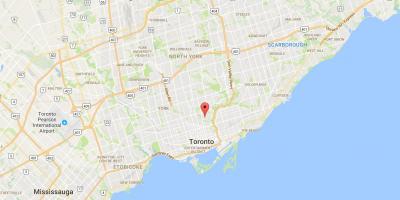Žemėlapis Rosedale rajono Toronto
