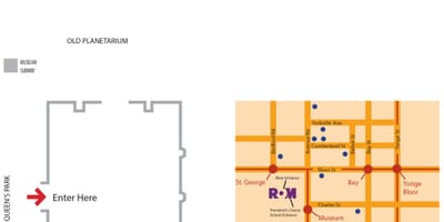 Žemėlapis Royal Ontario Muziejaus automobilių stovėjimo aikštelė