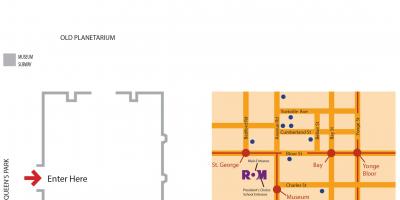Žemėlapis Royal Ontario Muziejaus automobilių stovėjimo aikštelė