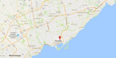 Žemėlapis Moss Park rajone Toronto