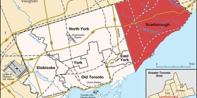 Žemėlapis Scarborough Toronto
