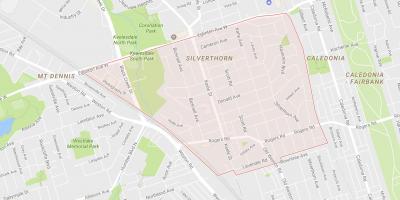 Žemėlapis Silverthorn kaimynystės Toronto