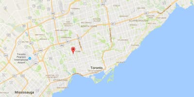Žemėlapis Silverthorn rajono Toronto