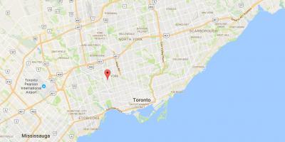 Žemėlapis Silverthorn rajono Toronto